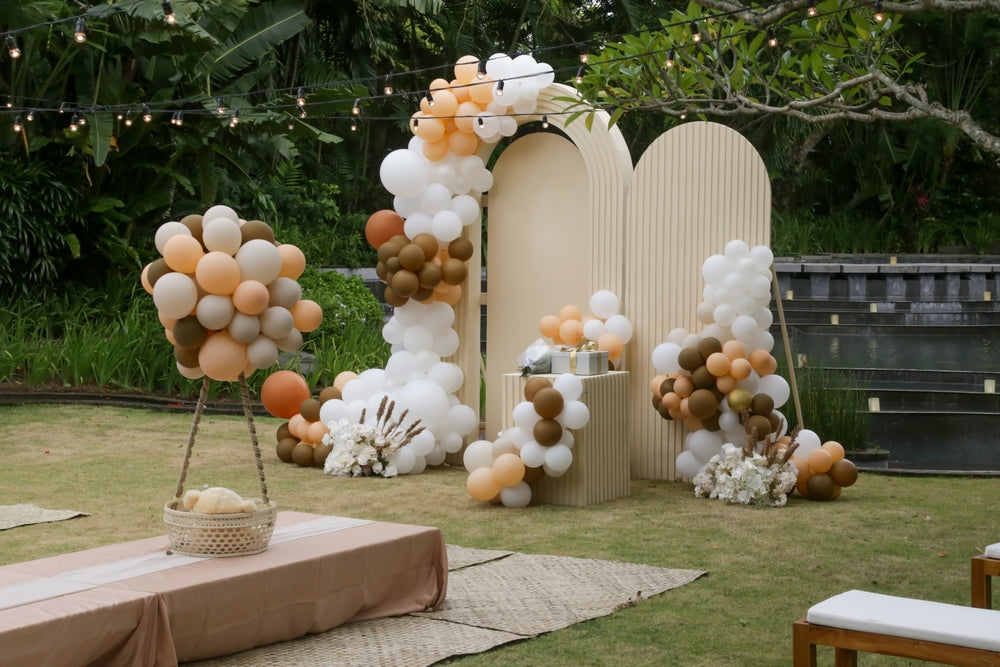 Showcasing Latex Balloons for an Outdoor Event.